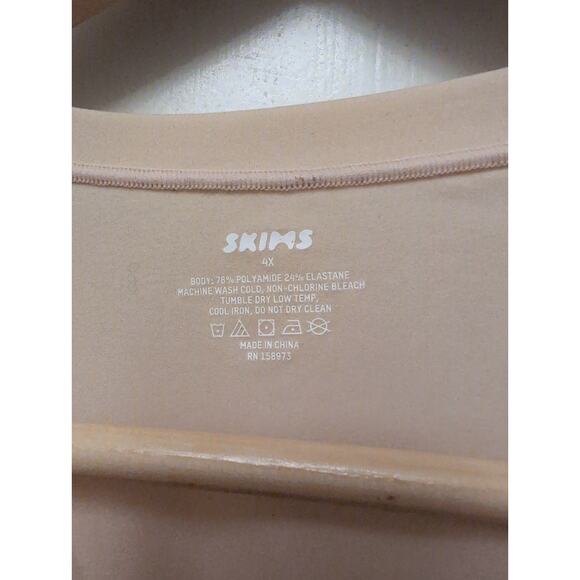 Skims Fits Everybody Super Cropped T-Shirt Sand Normcore Athleisure Size 4X - Picture 2 of 5